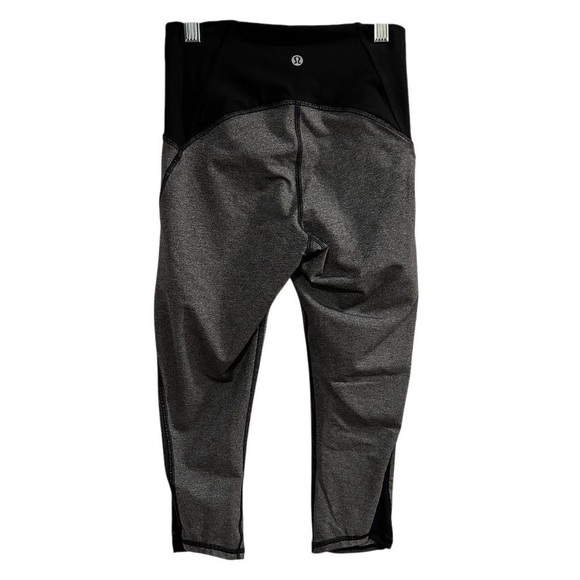 Lululemon Women's Train Times Crop Joggers Size 4 Heathered Black Activewear - Picture 2 of 9
